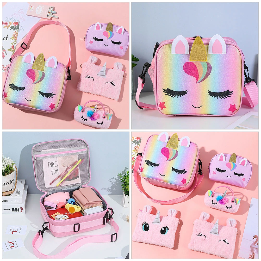 Little Girls Small Purse Shoulder Handbag Cross Body Messenger Bag with Zipper