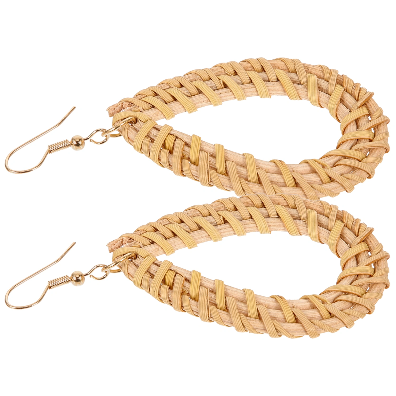 1 Pair Rattan Woven Earrings Beach Earrings Bohemian Earrings Dangle Earrings