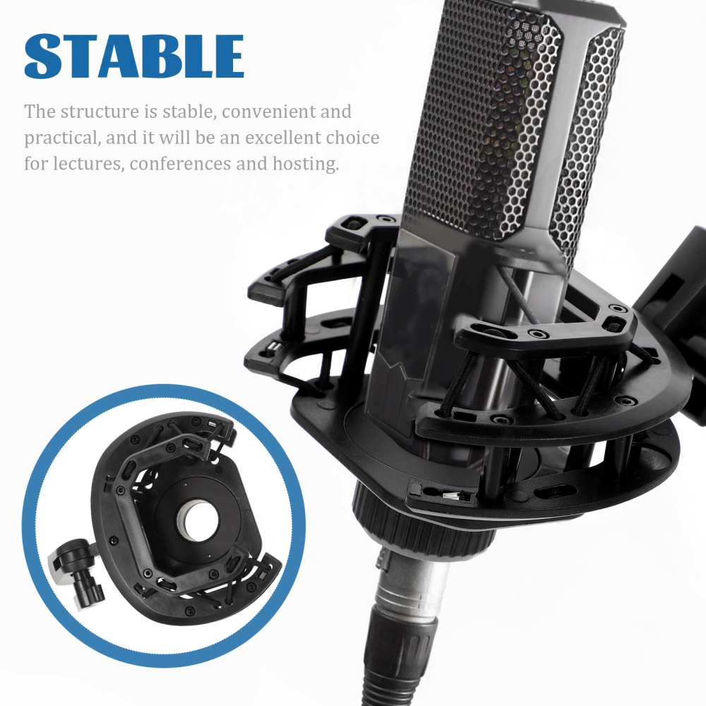 Professional Microphone Shockmount Practical Anti-vibration Mic Holder Black