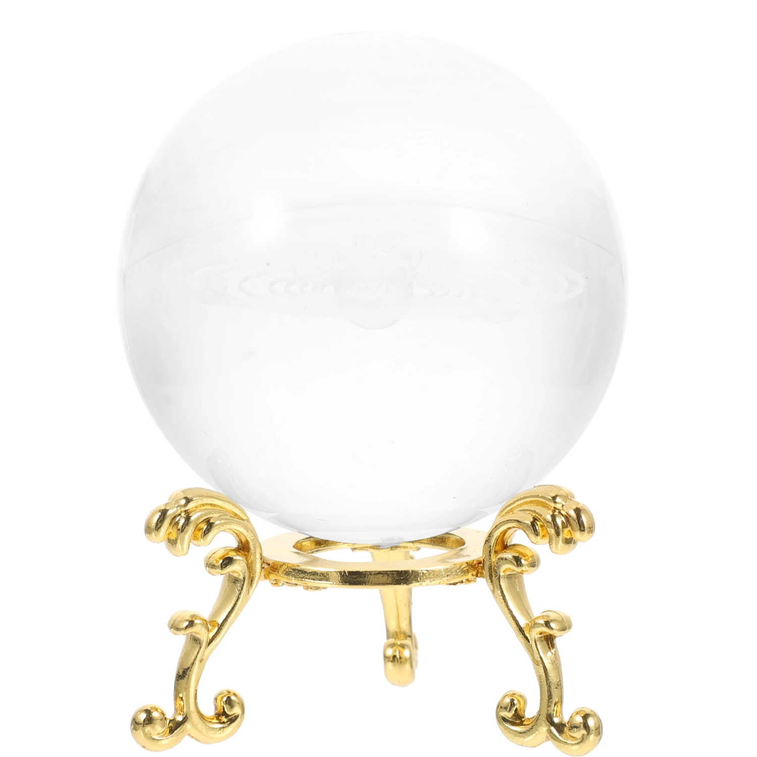 1 Set Crystal Ball Ornament Planet Crystal Ball Decor Crystal Ball Adornment with Base