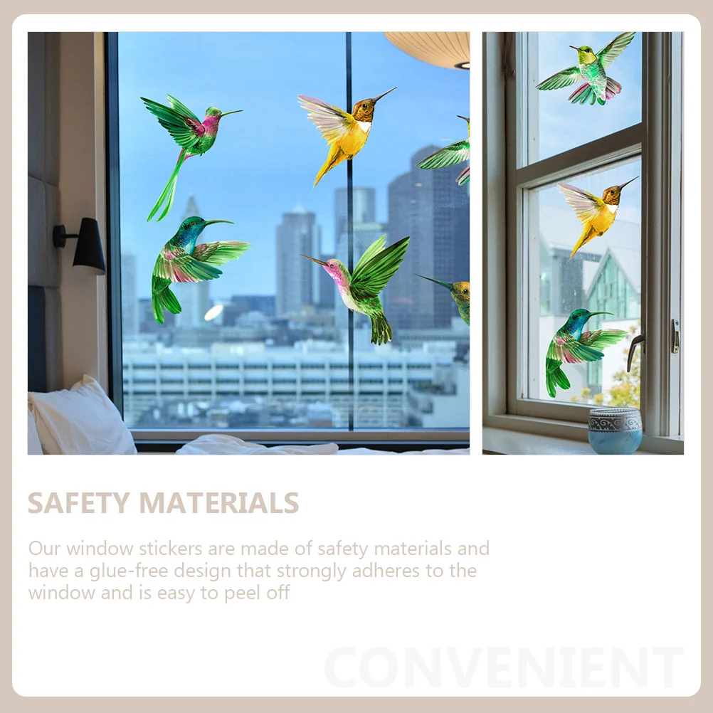 1 Set of Anti-Collision Window Cling Bird Static Cling Window Sticker Anti Collision Bird Strike Window Sticker