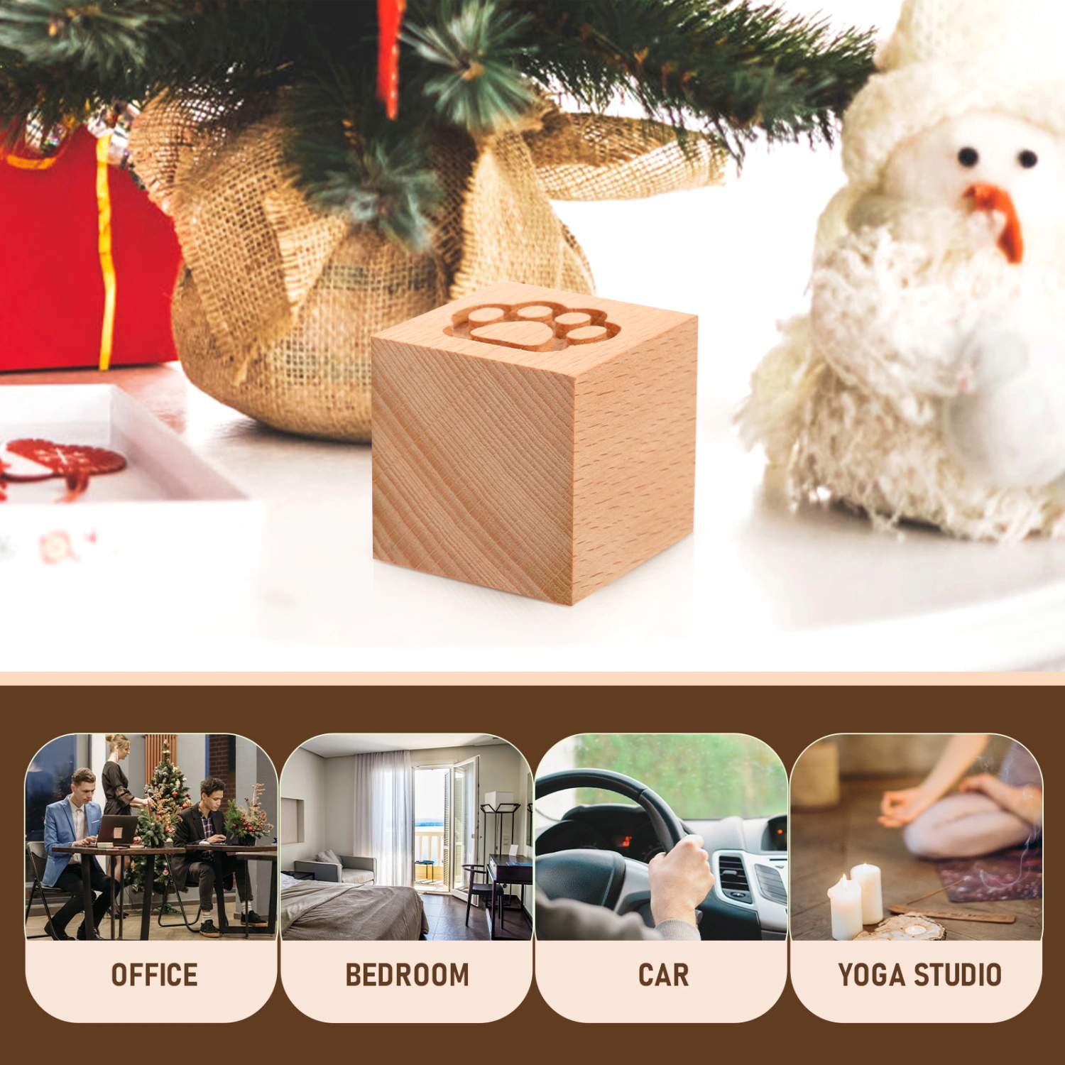 Essential Oil Diffuser Wooden Aromatherapy Diffuser Home Office Car Diffuser