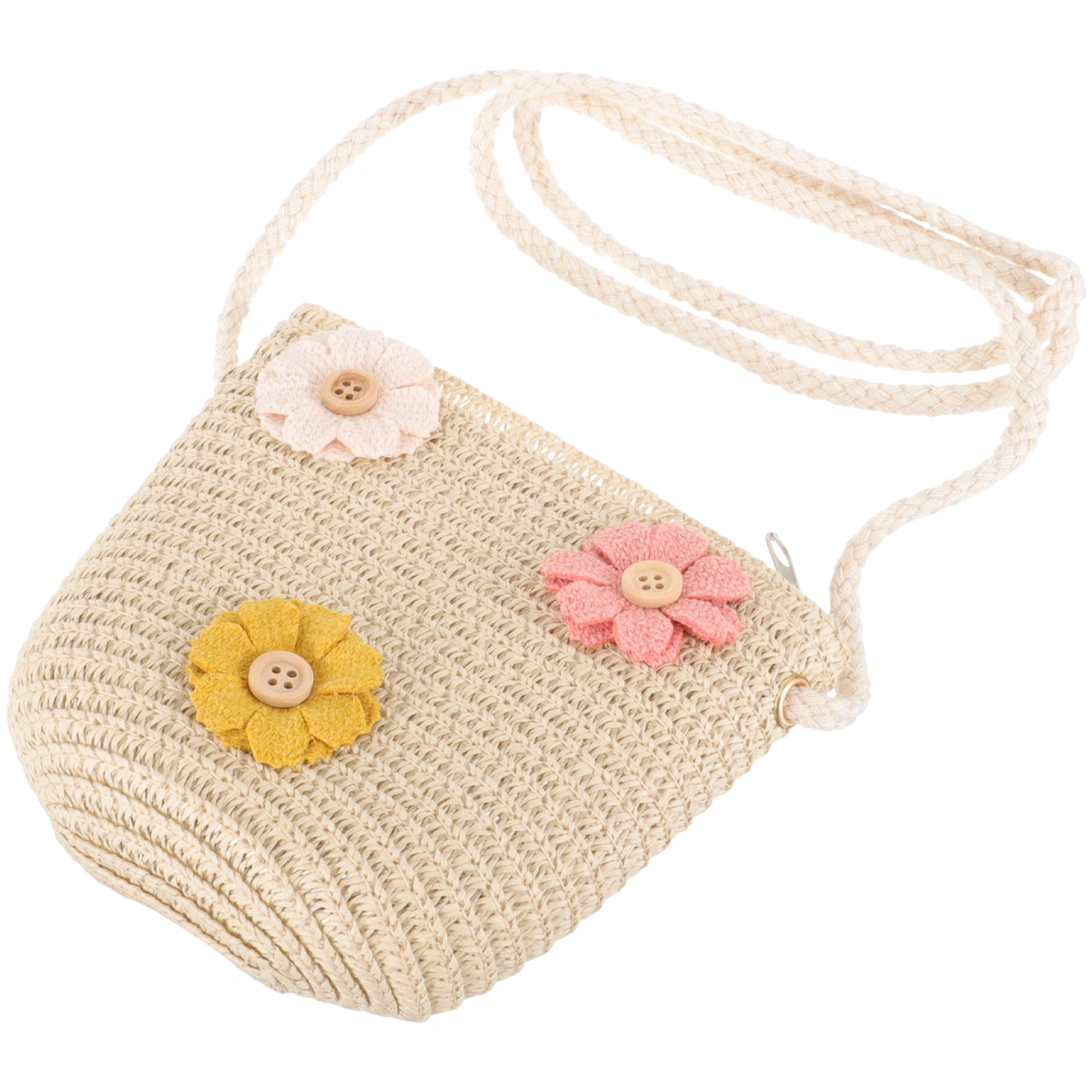Little Girls Straw Purses Straw Crossbody Bag Cute Straw Shoulder Bag Woven Bag for Girls