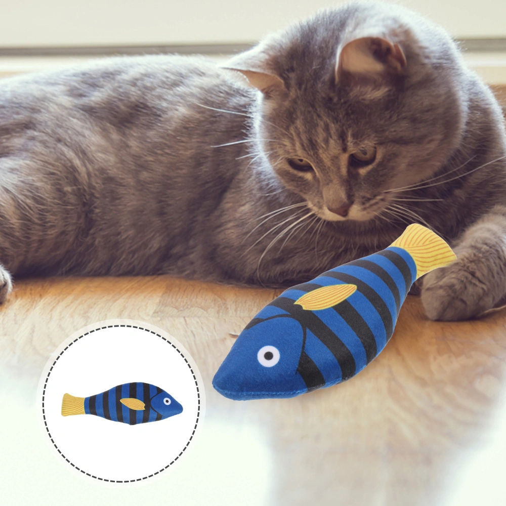 Cat Grinding Catnip Toy Funny Fish Shaped Toy Interactive Plush Cat Toy Pet Chewing Toy