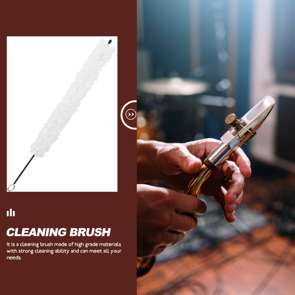 Flute Instrument Cleaning Tools Saxophone Brush Flute Cotton Thread Cleaning Brush