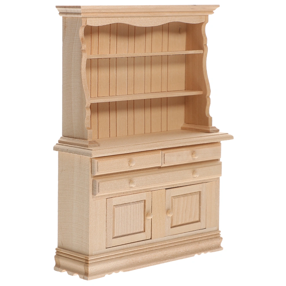 Mini Cabinet Model Wooden Mini House Cabinet Landscape Furniture Ornament for Mini House