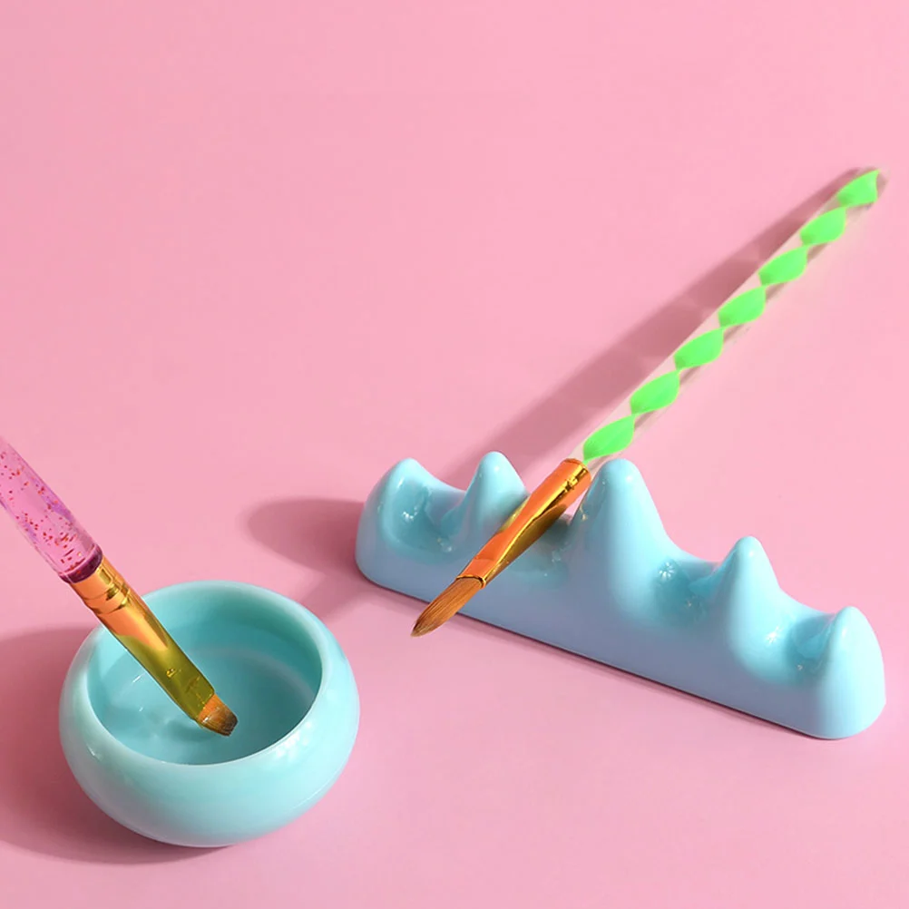 1 Set Nail Brush Clean Cups Nail Brushes Holder Nail Brushes Clean Tool Nail Art Supplies