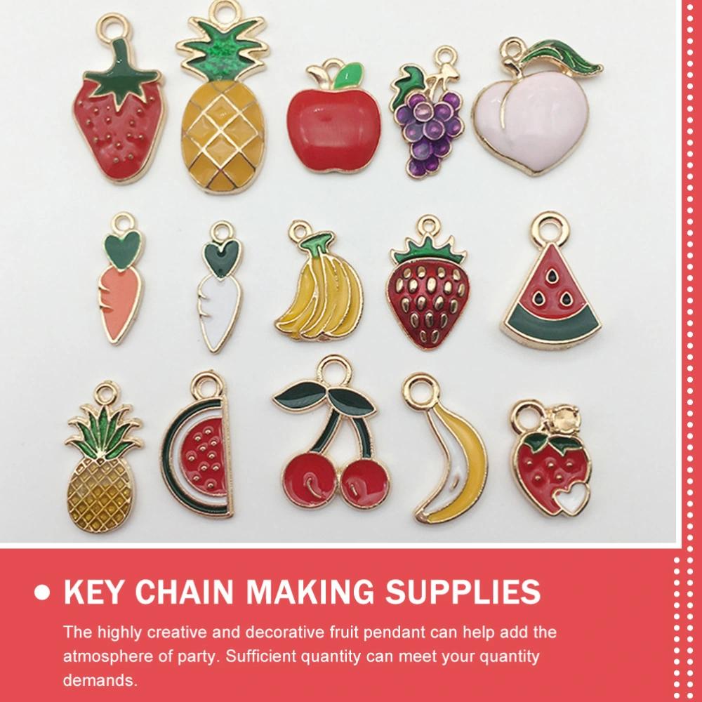 30pcs Fruit Style Alloy Charms Jewelry Charms Lovely Fruit Charms Diy Jewelry Making Material