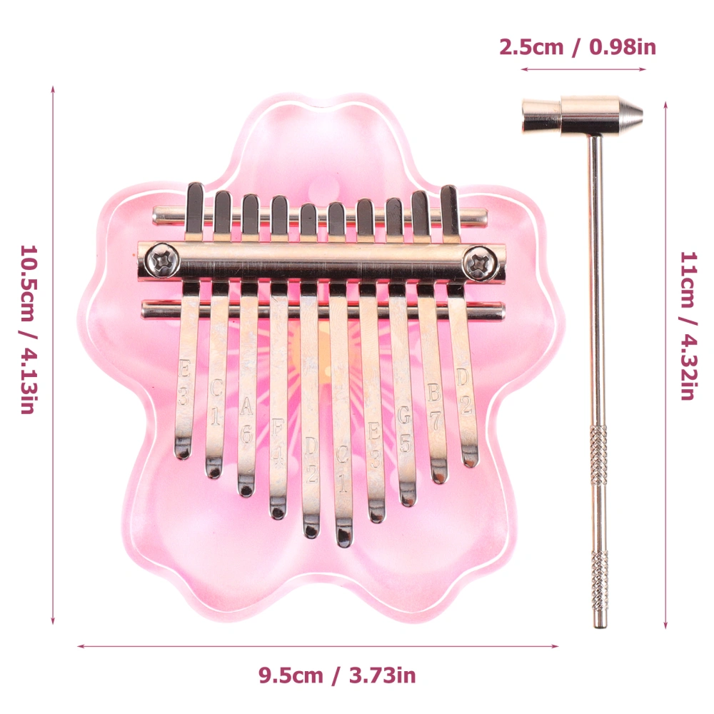 1 set of Mini Thumb Piano Acrylic Mini Kalimba 10-Key Kalimba Finger Piano