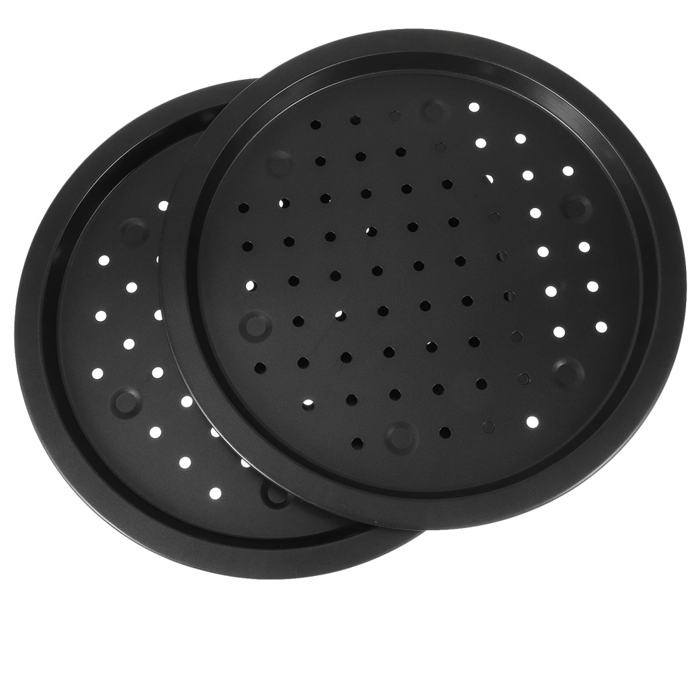 2Pcs Wear-Resistant Baking Tray Non-Stick Baking Pan Metal Oven Tray Pizza Baking Tray Oven Tray