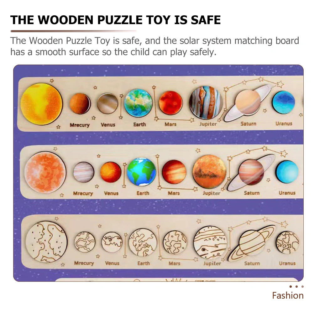 1 Set of Solar System Puzzle Planet Matching Puzzle Solar System for Kids Educational Planet Cognition Puzzle