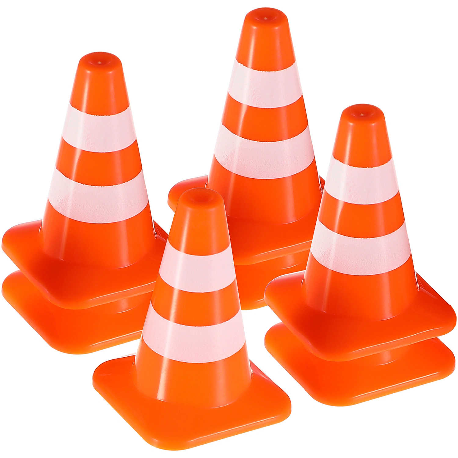 7 Pcs Miniature Traffic Cones Road Construction Cones Kids Traffic Signs Toys Children Educational Learning Toys Sand Table Ornaments