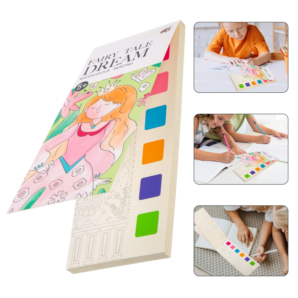 Pocket Watercolor Painting Book Funny Portable Children Graffiti Book for Kids Children