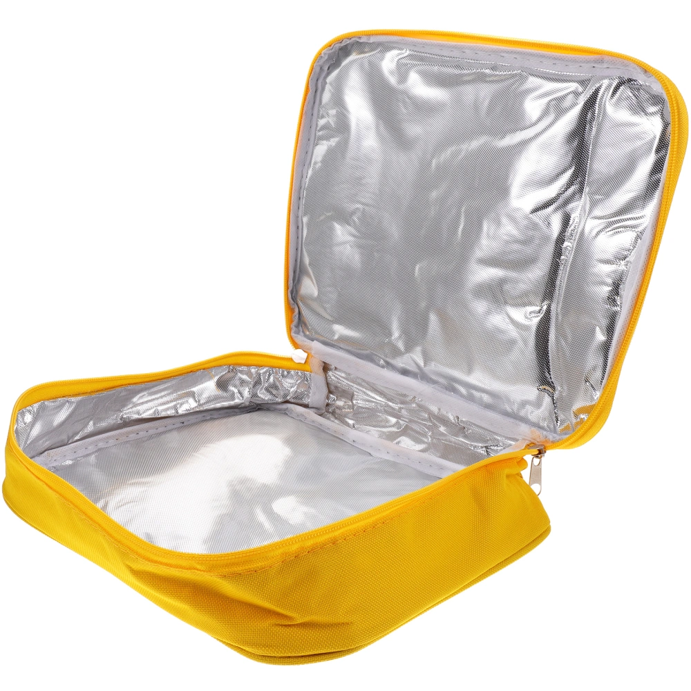 Bento Box Carrier Rectangle Lunch Bag Aluminum Foil Liner Lunch Carrier Bag  Food Container Bag