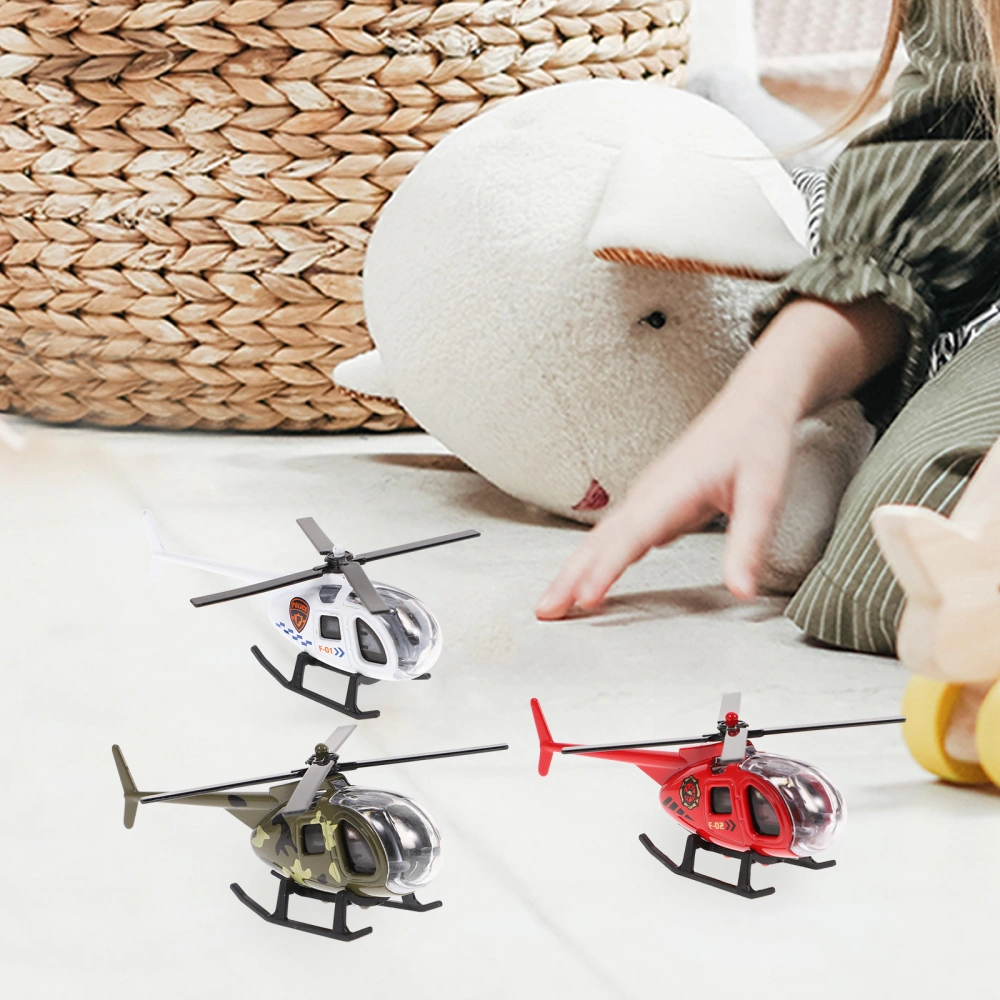 4Pcs Children Metal Helicopter Decoration Kids Airplane Model Novel Metal Plane Model Adorn