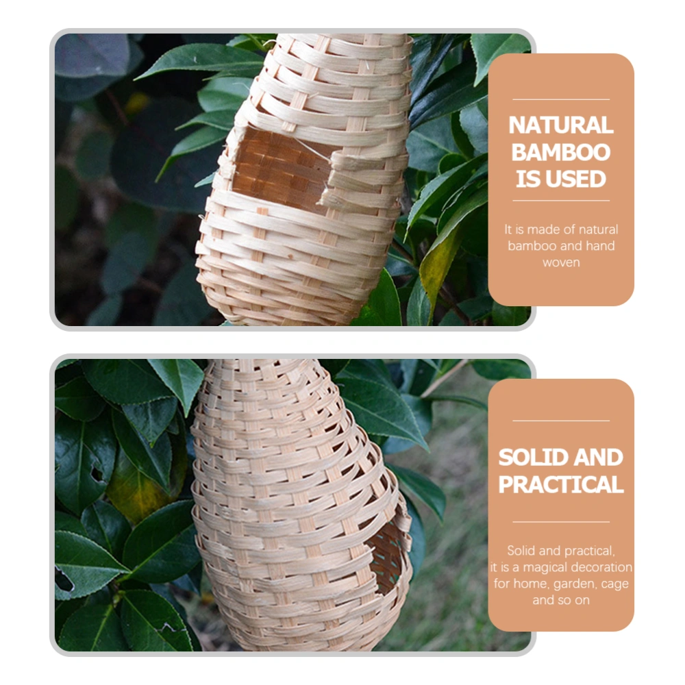 2Pcs Suspending Parrot Nests Bamboo Parrot House Decorative Bird House Parrot Accessory