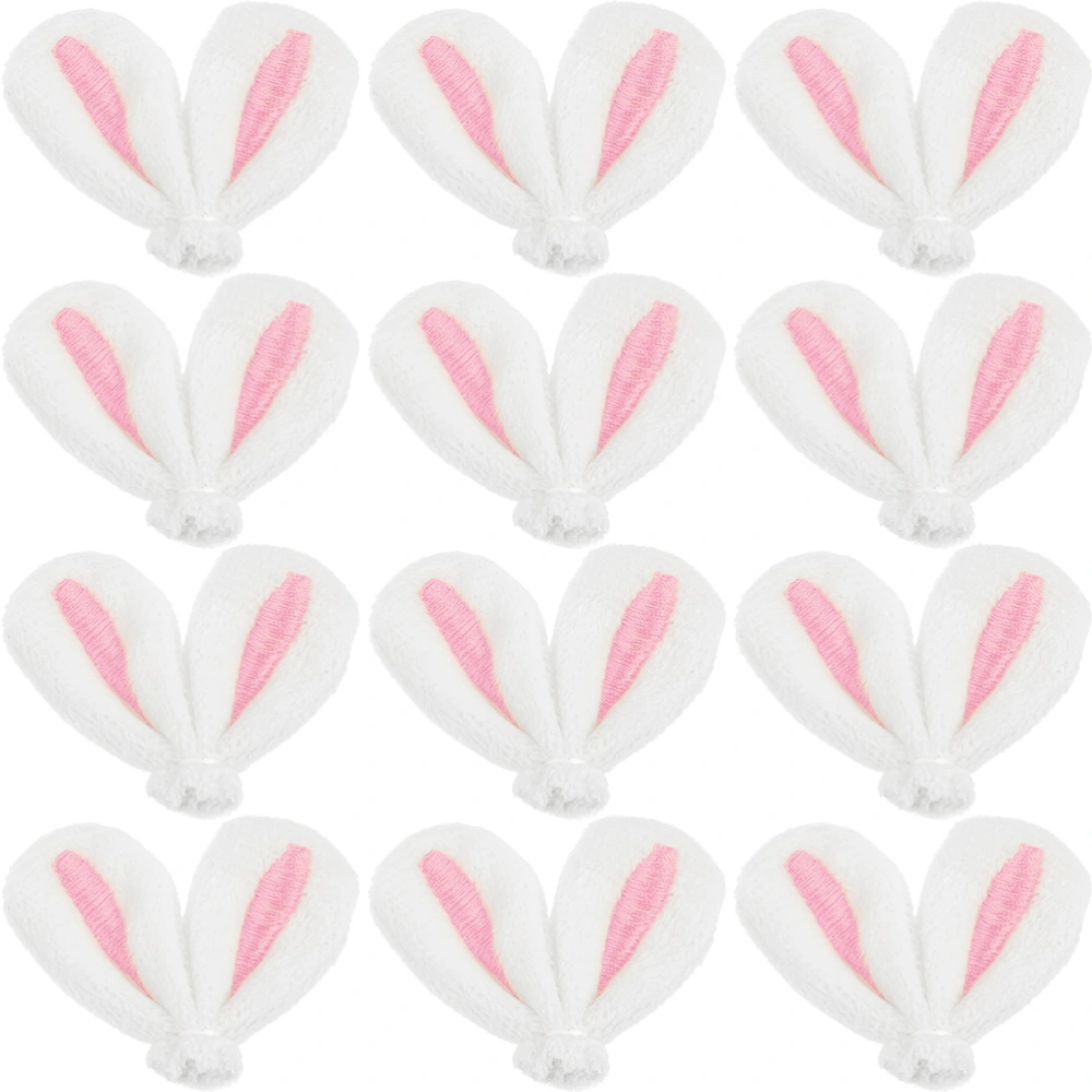 30pcs Fabric Bunny Ears Hairpin Making Materials Hair Clip Bunny Ears Accessories