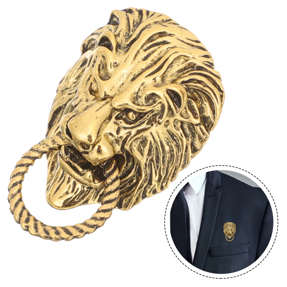 Lion Brooch Vintage Brooch Pin Suit Collar Pin Lapel Pin Clothing Ornament for Men