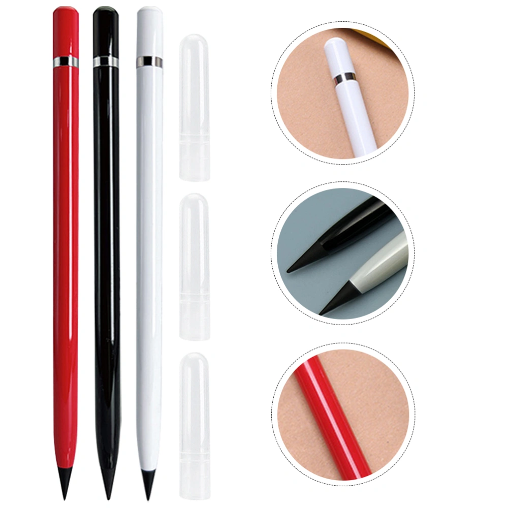 3Pcs Inkless Pencil Everlasting Sketch Pencil Student Pencil Portable  Pencils Writing Pencils