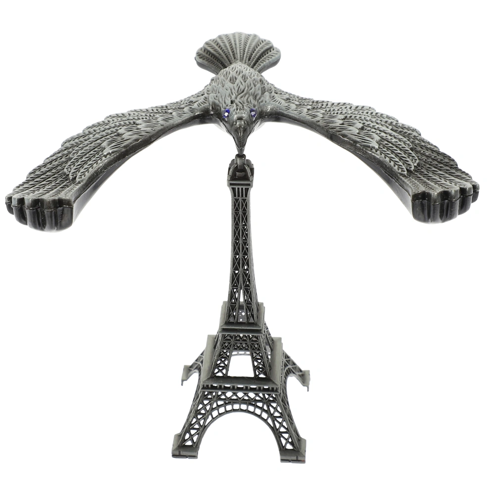 Desktop Decorative Balancing Bird And Eiffel Tower Decoration Alloy Balance Eagle Tower Craft