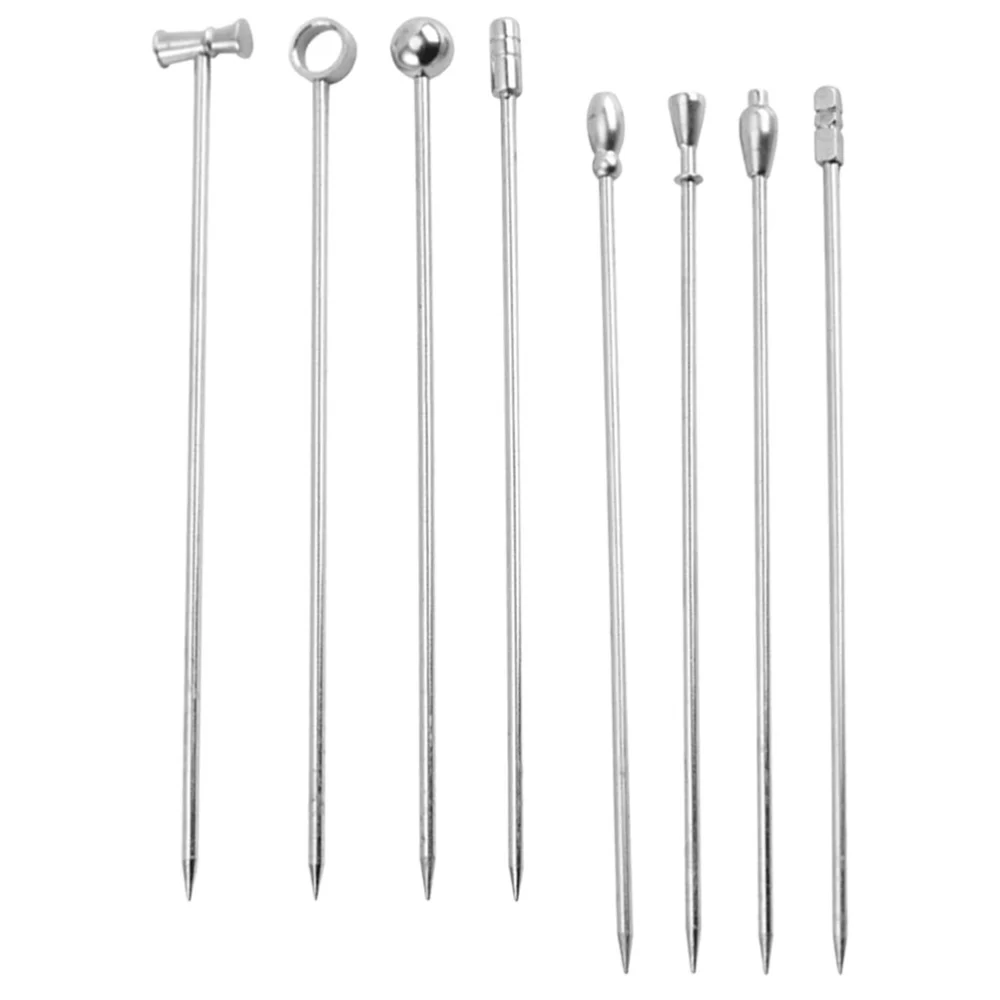 8Pcs Cocktail Stirrers Swizzle Sticks Stainless Stir Sticks Coffee Beverage Stir Sticks for Mixing Cocktail