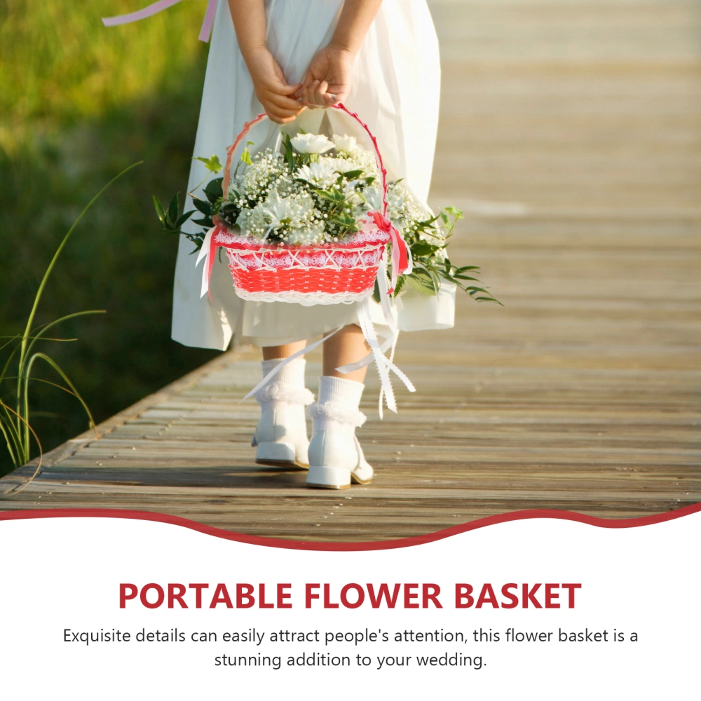 Flower Girl Basket Petal Basket Wedding Party Treats Favors Basket Wedding Decoration