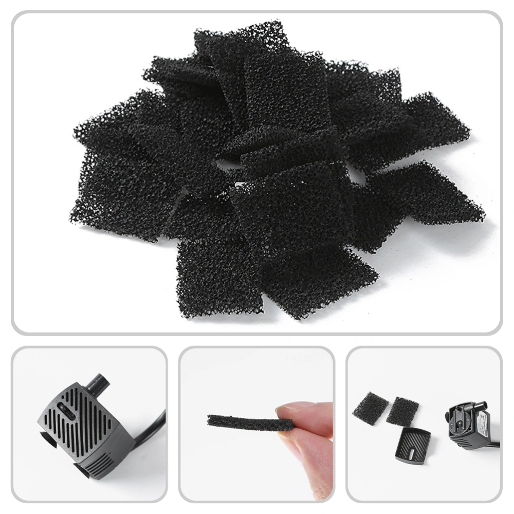 60pcs Replacement Water Pump Purifying Sponges Pump Filter Sponges Watering Fountain Parts