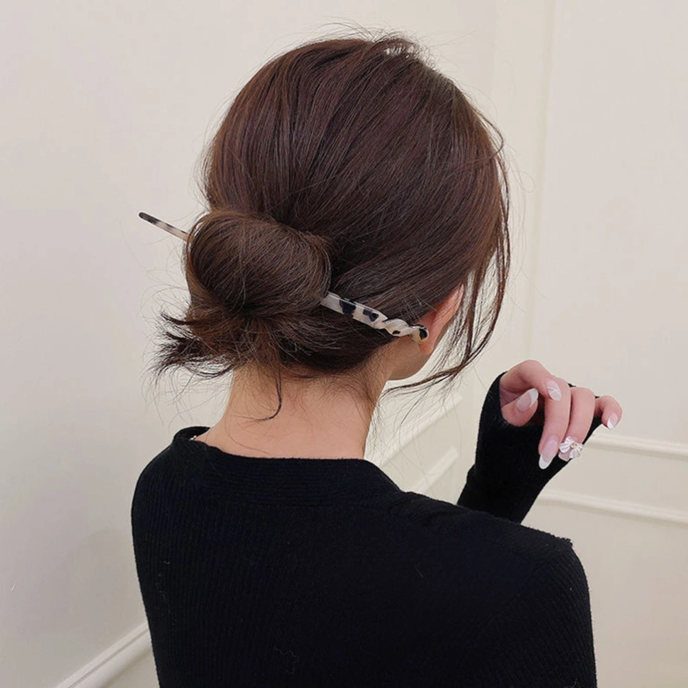 4Pcs Tortoise Shell Long Hair Sticks Acetate Hair Pin Women Hair Styling Tools