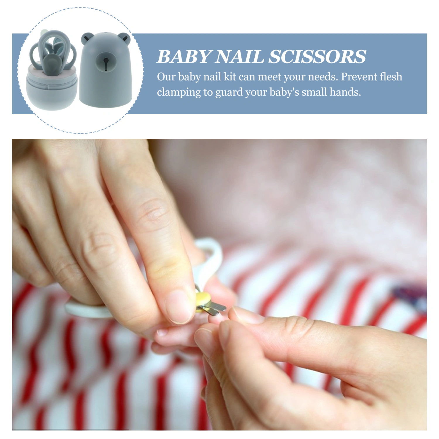 1 Set Newborn Baby Nail Kit Baby Nail Clippers Nail Scissors Baby Nail Care Tools