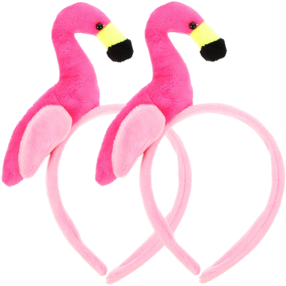 2pcs Flamingo Headband Party Headband Creative Headband Hawaiian Party  Hair Accessories