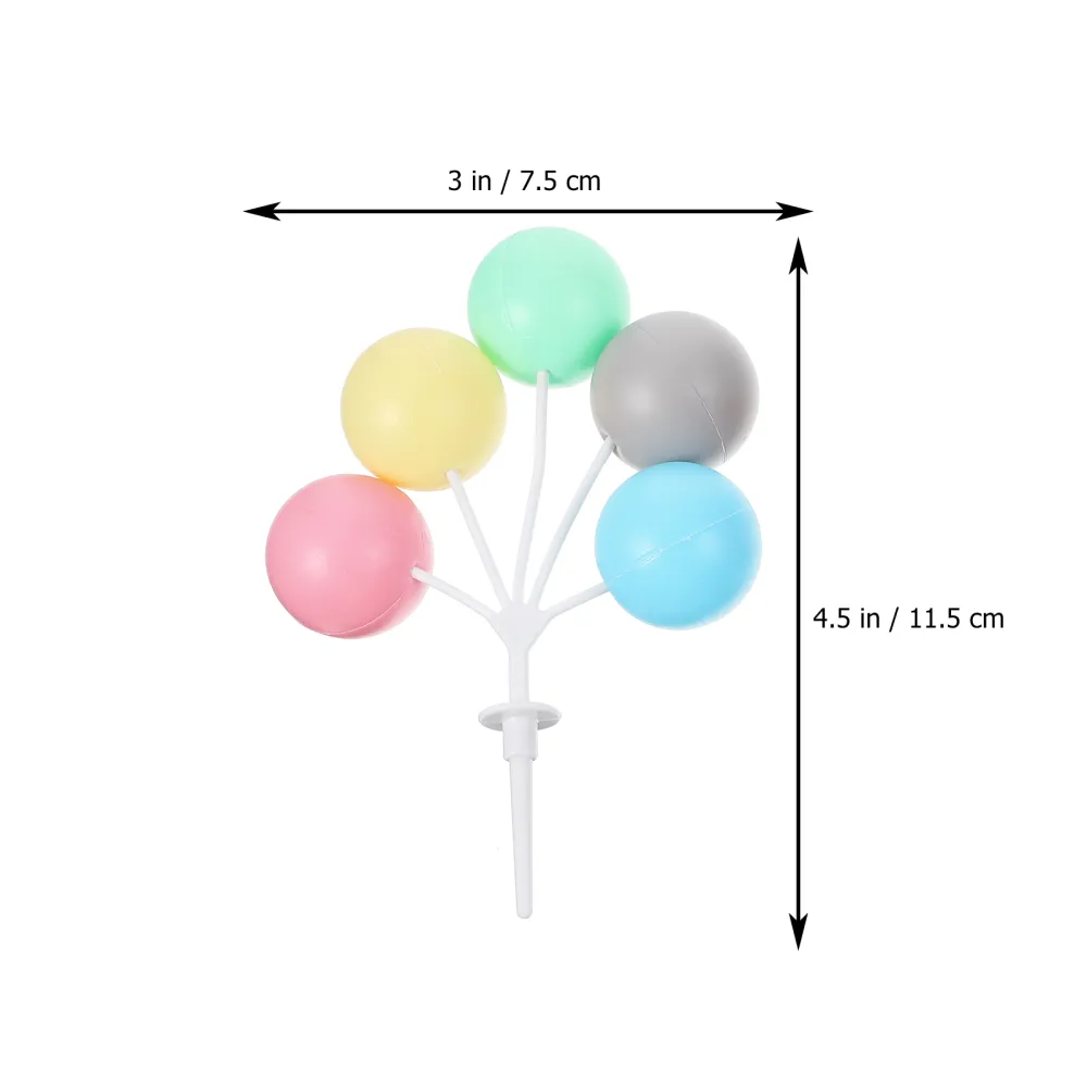 12pcs Colorful Balloon Cake Pick DIY Cake Insert Topper Party  Cupcake Decoration