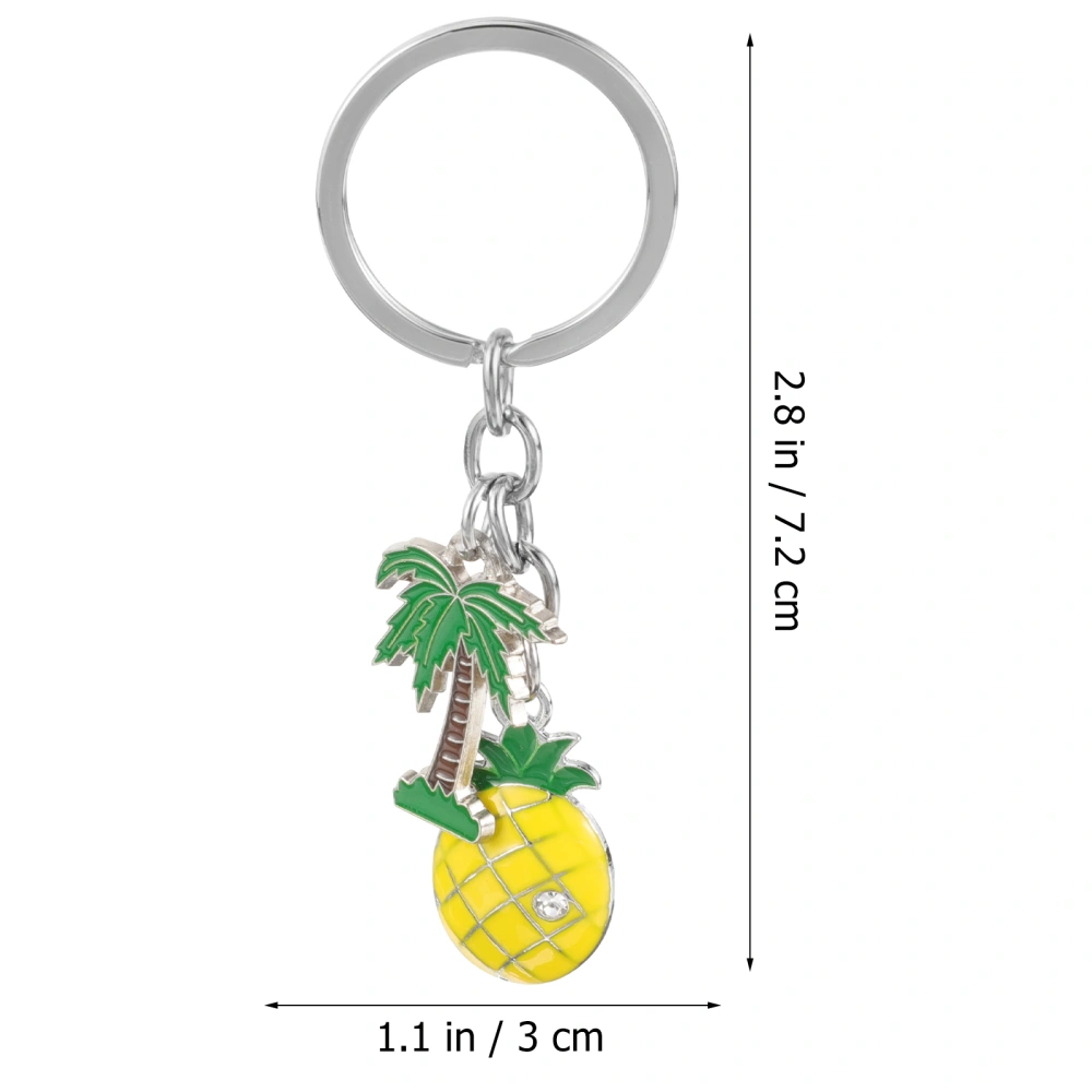 2pcs Pineapple Keychain Backpack Keychain Purse Charm Hawaiian Party Favors