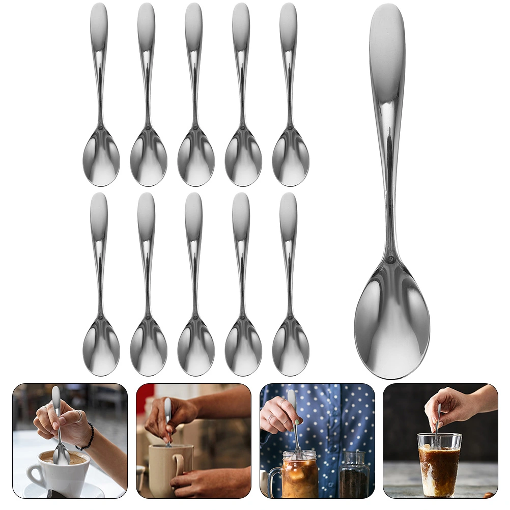 20pcs Stainless Steel Spoons Miniature Spoons Coffee Spoons Stir Spoon Tea Spoon