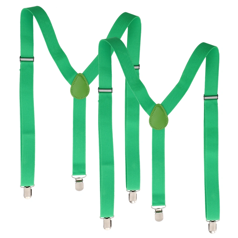 2pcs St Patricks Day Suspenders Men Women Suspenders Decorative Suspenders