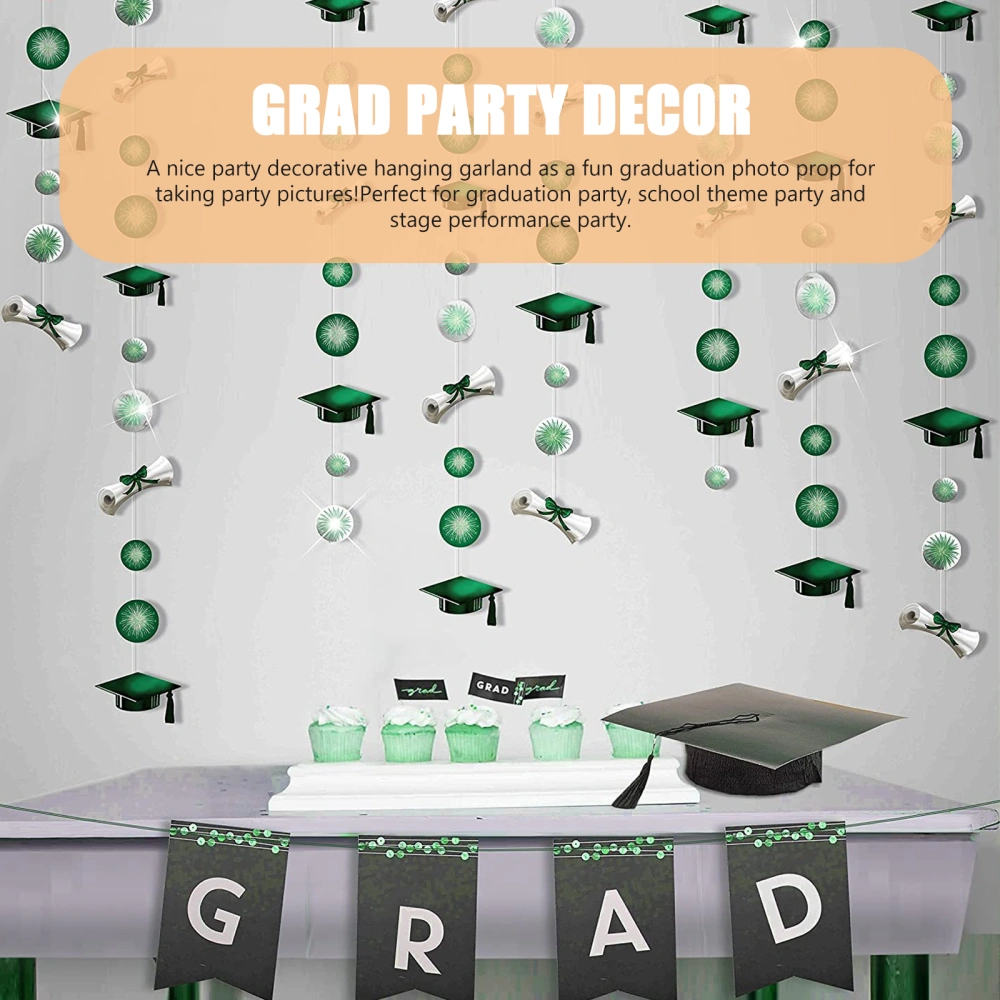 1 set of Graduation Party Decoration Graduation Hat Garland Banner Party Supplies