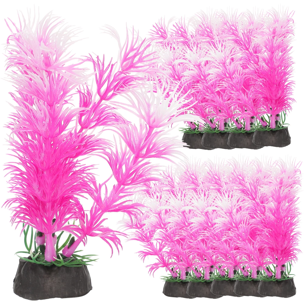 10Pcs Artificial Plant Decorative Aquarium Decor Diy Fish Tank Grass Aquarium Grass