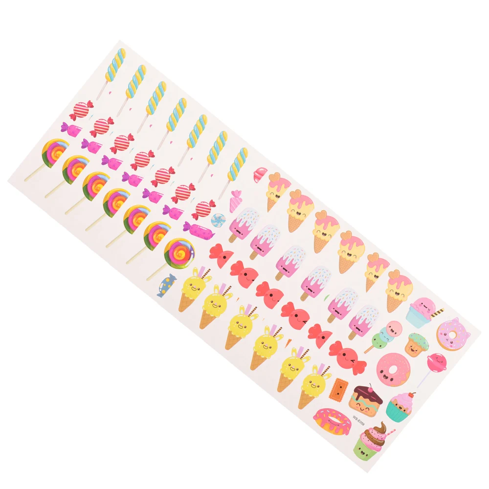 12 Sheets of Birthday Party Adorable Stickers Party DIY Adhesive Stickers for Party