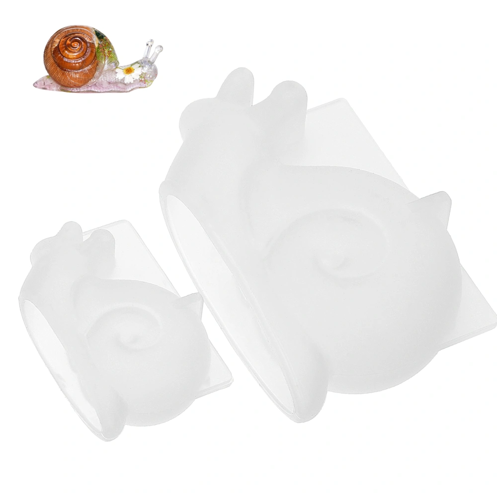 2Pcs Silicone Animal Molds Flexible Silicone Snail Molds DIY Snail Molds Reusable Snail Molds