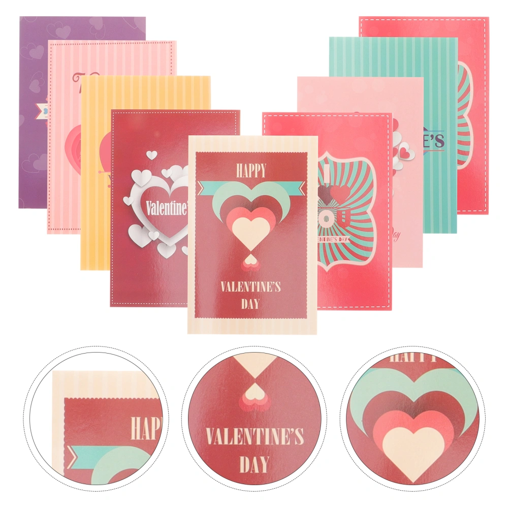 24pcs Valentine's Day Greeting Cards Lover's Greeting Cards Heart Pattern Gifts Cards