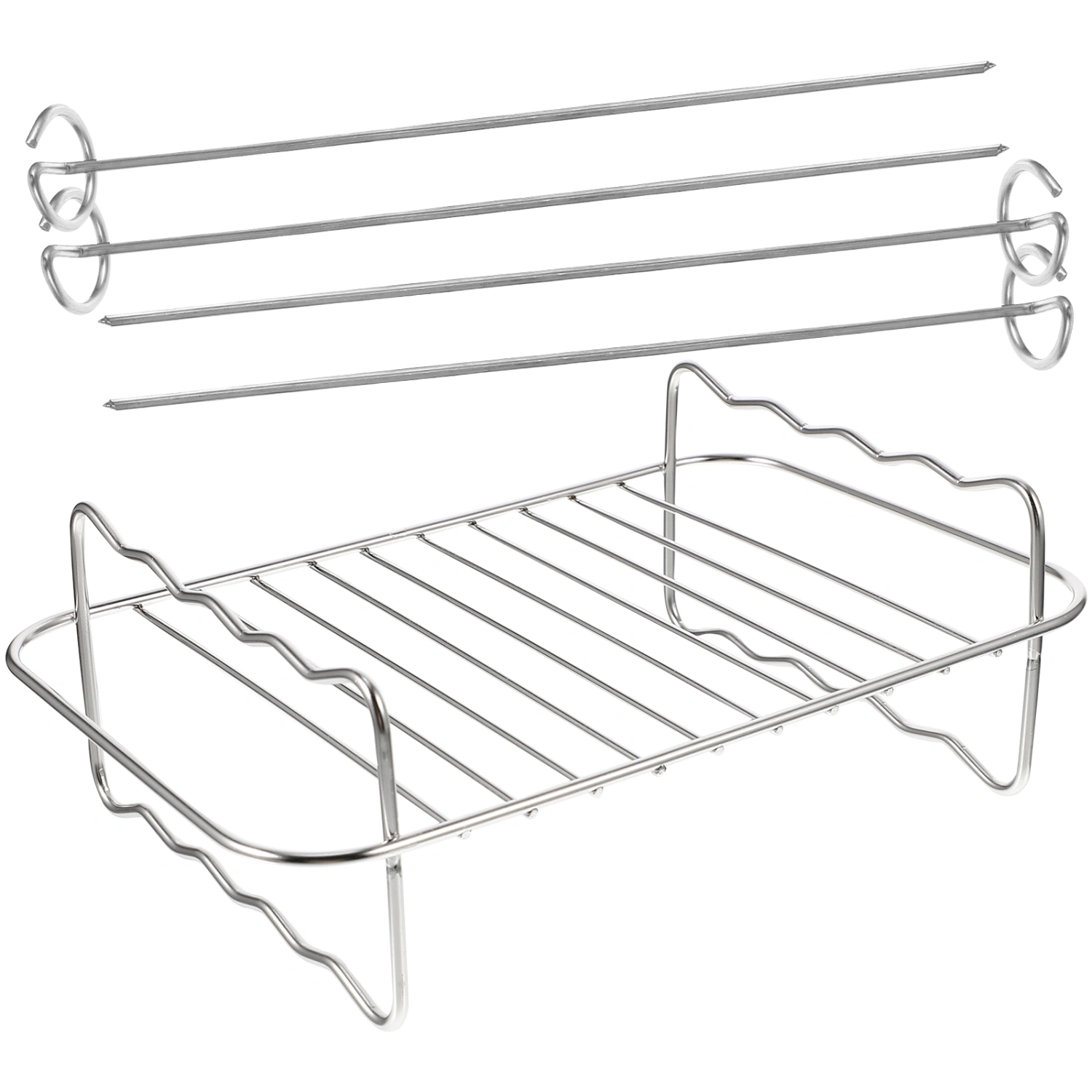 Kitchen Air Fryer Grill Rack Stainless Steel Grill Rack Reusable Air Fryer Bracket