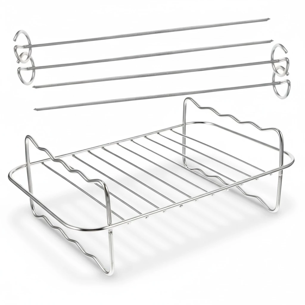 Kitchen Air Fryer Grill Rack Stainless Steel Grill Rack Reusable Air Fryer Bracket
