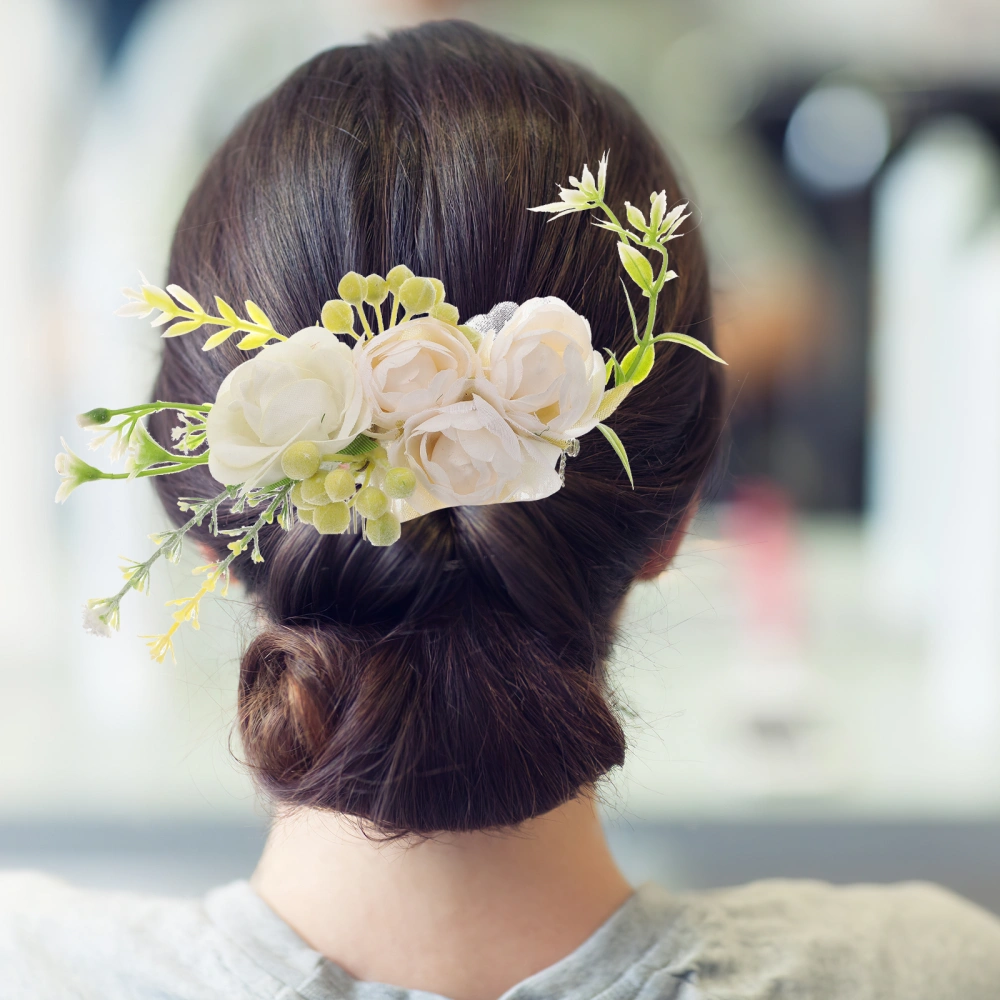 Wedding Flower Comb Wedding Headdress Bohemian Style Wedding Bride Hair Comb