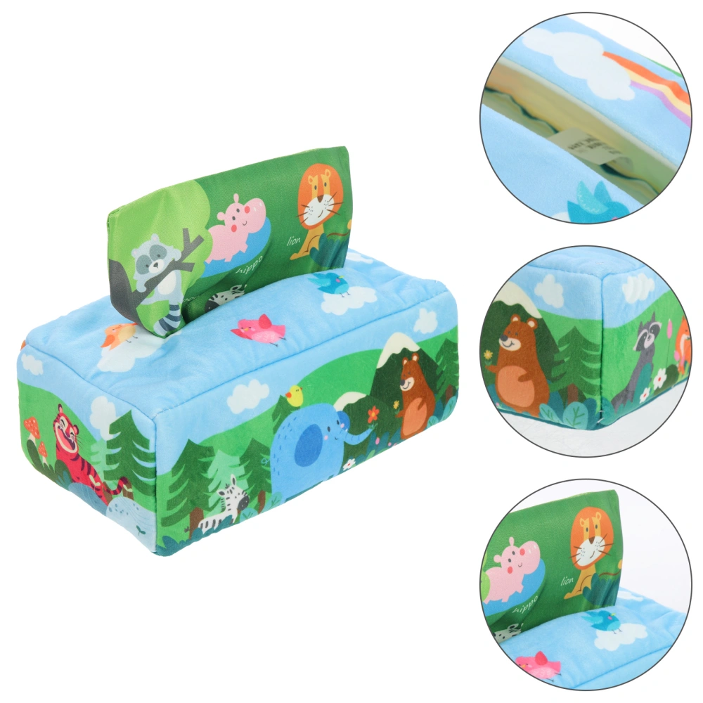 1 Set Infant Tissue Box Toy Sensory Baby Tissue Box Lovely Tissue Box Toy