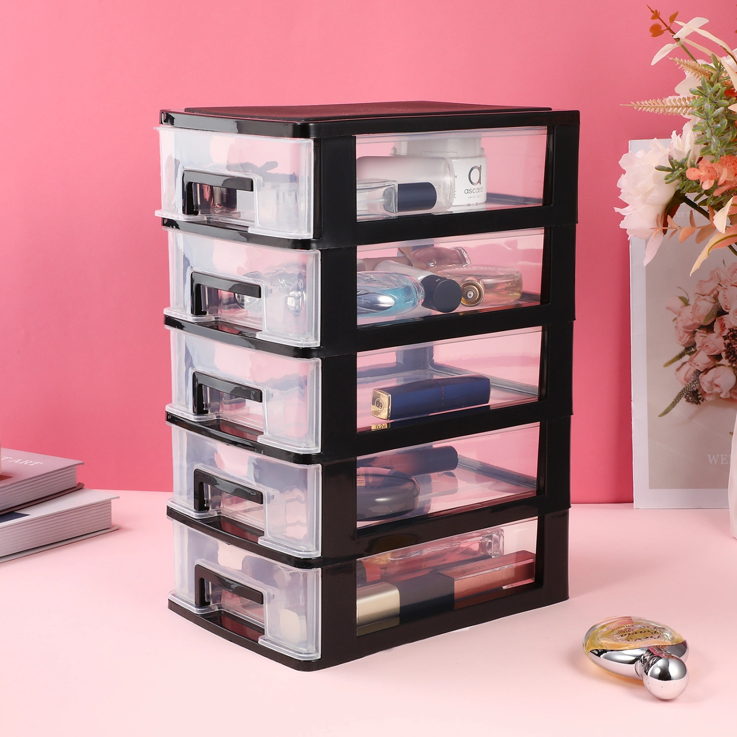 Drawer Storage Organizer 5 Layered Drawer Type Closet Storage Boxes for Office Home