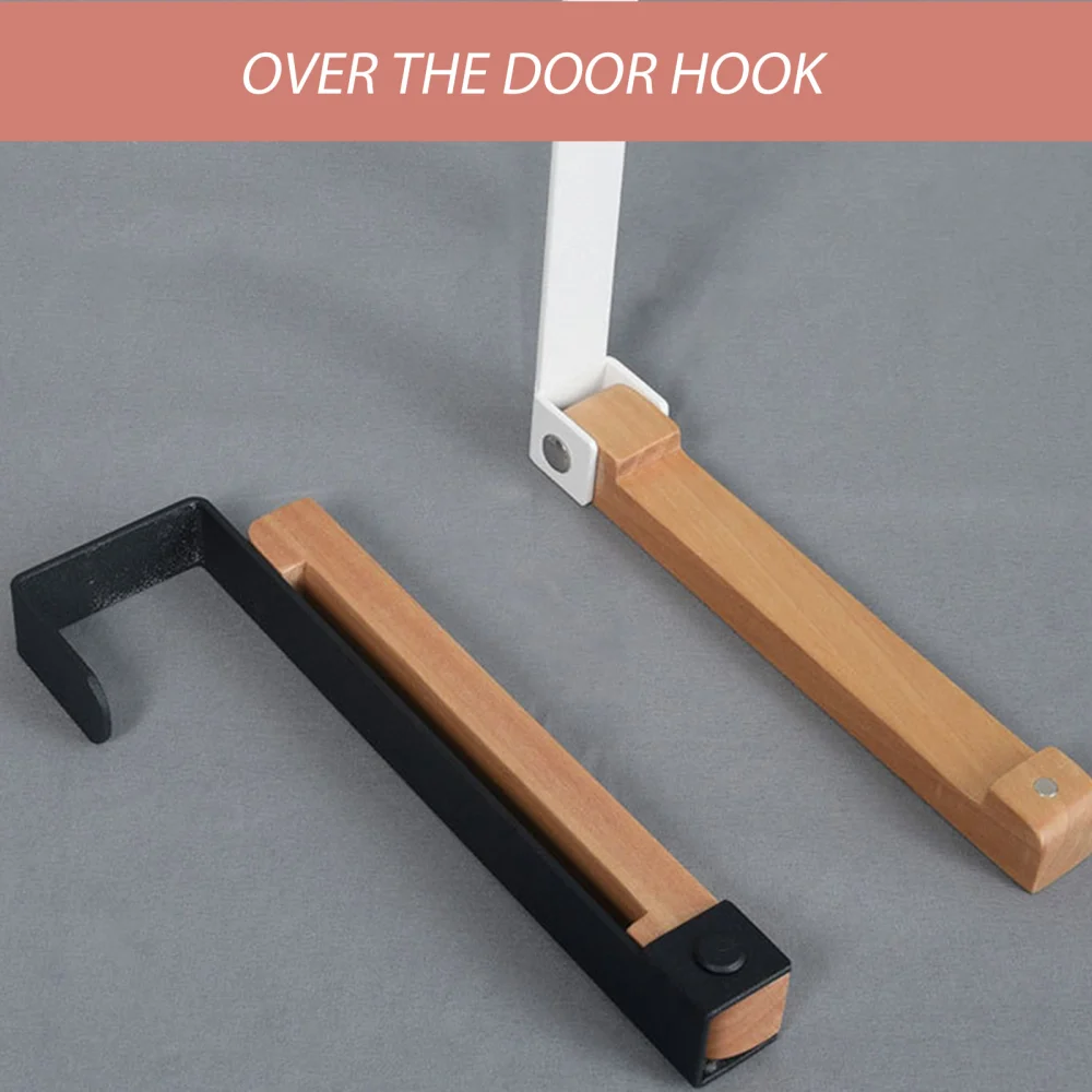 Over Door Hook Iron Door Back Organizer Punch Free Hanging Storage Hanger