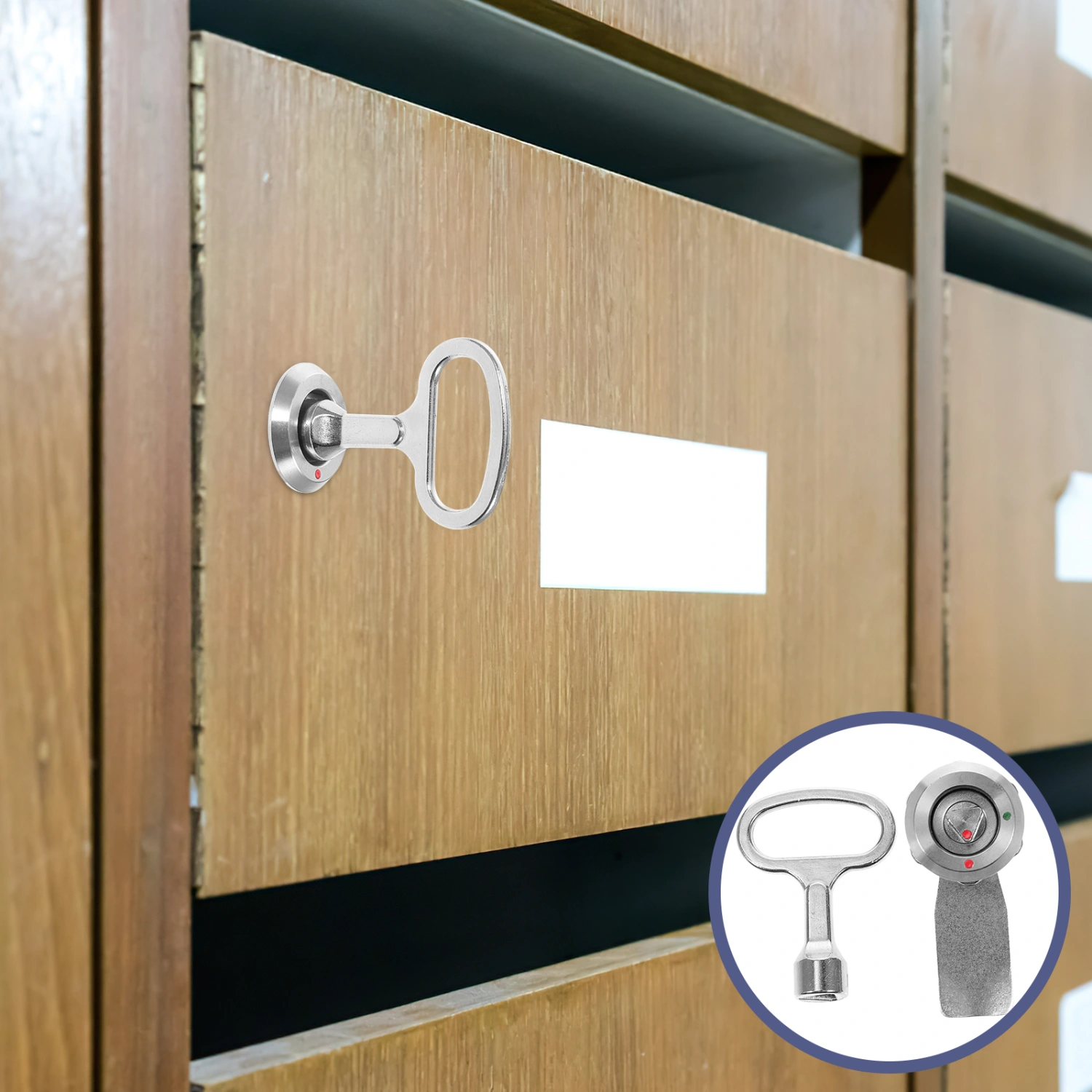 Tubular Lock Triangle Socket Key Cylinder Lock Zinc Alloy Keyed Lock for Cabinet