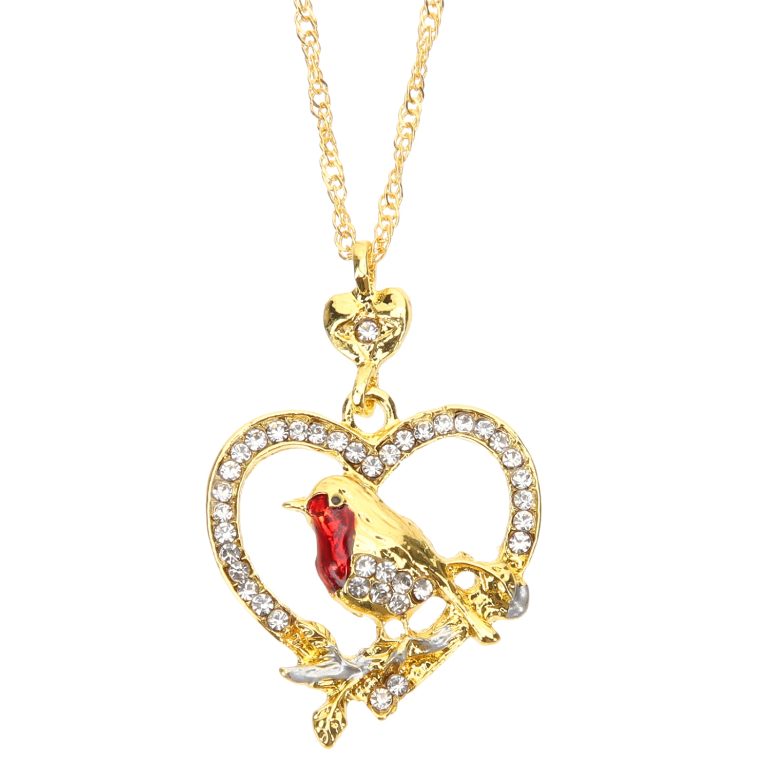 Bird Necklace Heart Necklace Pendant Necklace Delicate Necklace for Women Girls