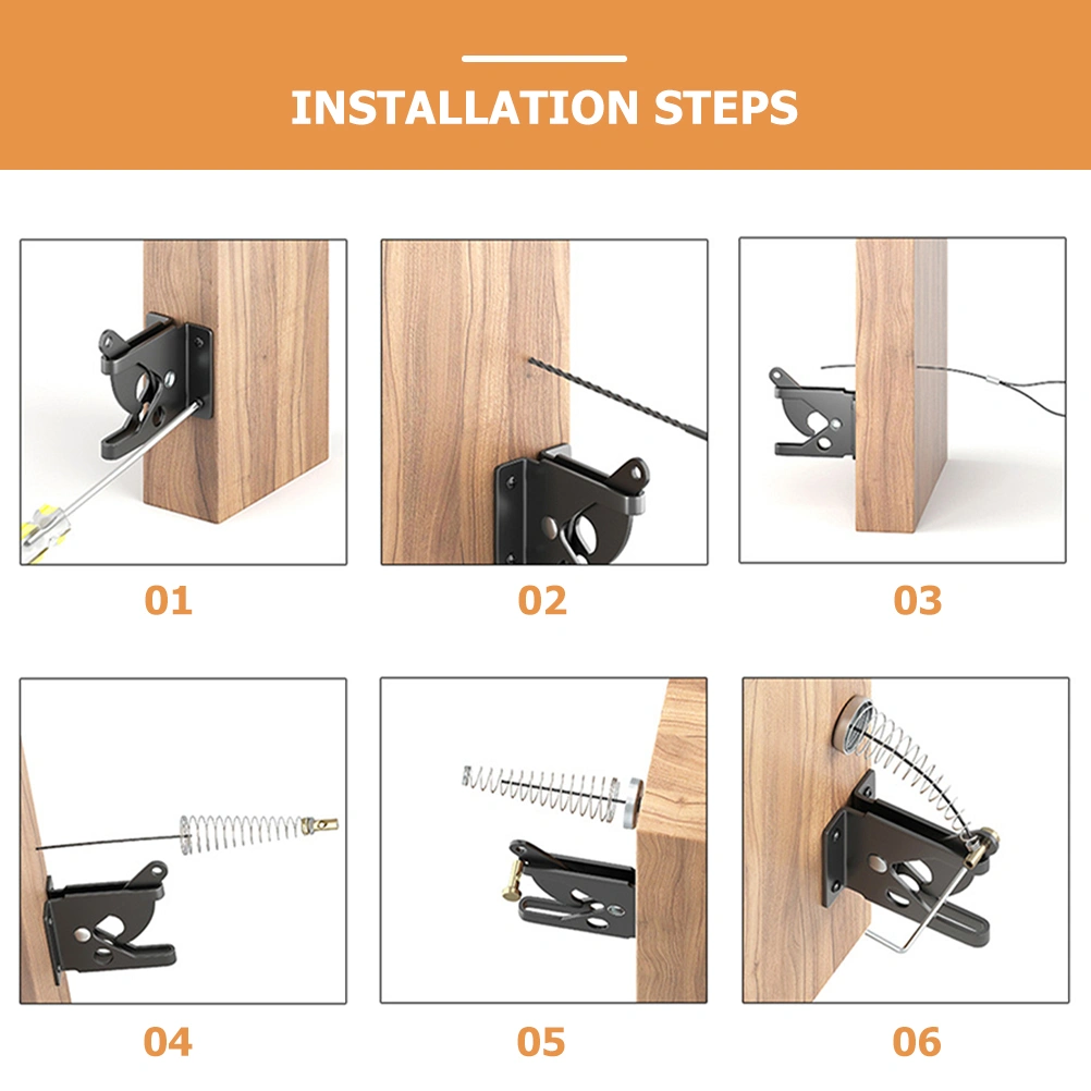 1 Set Self-locking Latch Gate Gravity Latch Heavy Duty Gate Handle Locking Gate Latch