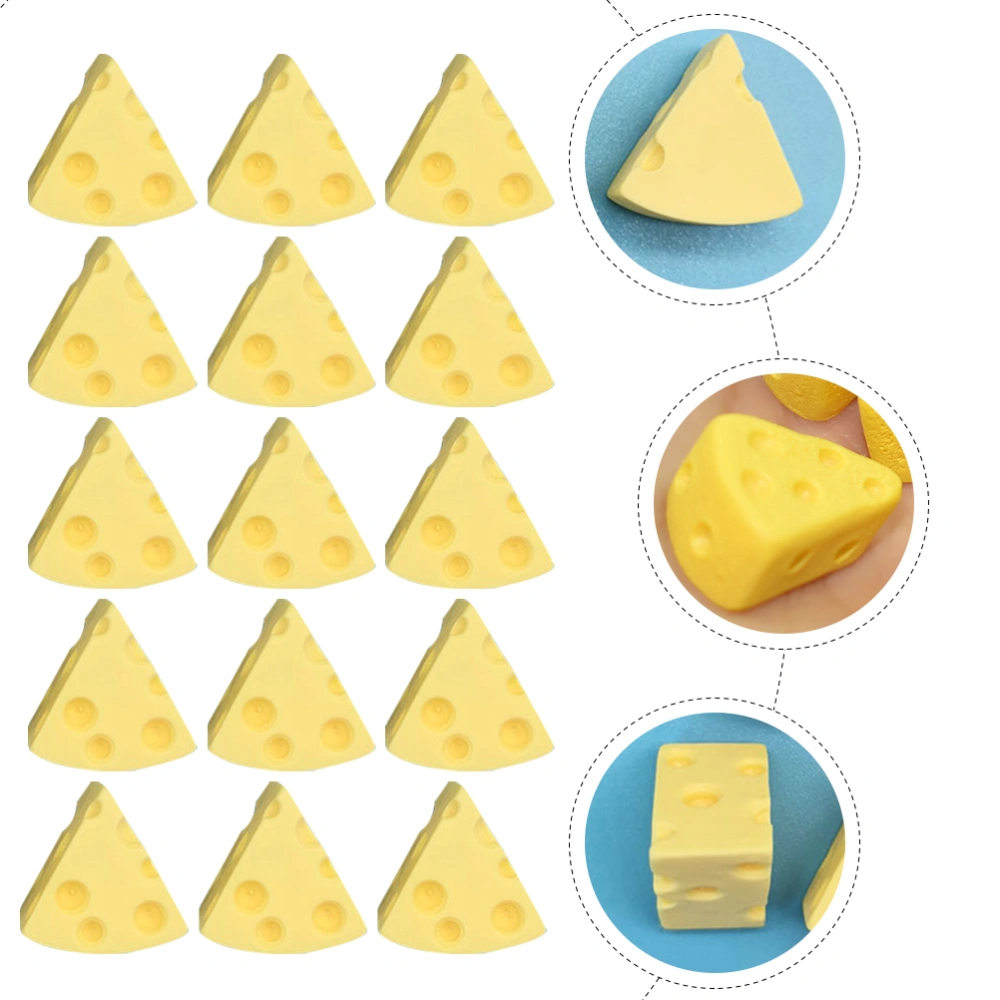 100pcs Mini Resin Cheese Miniature Artificial Cheese DIY Crafts Accessories