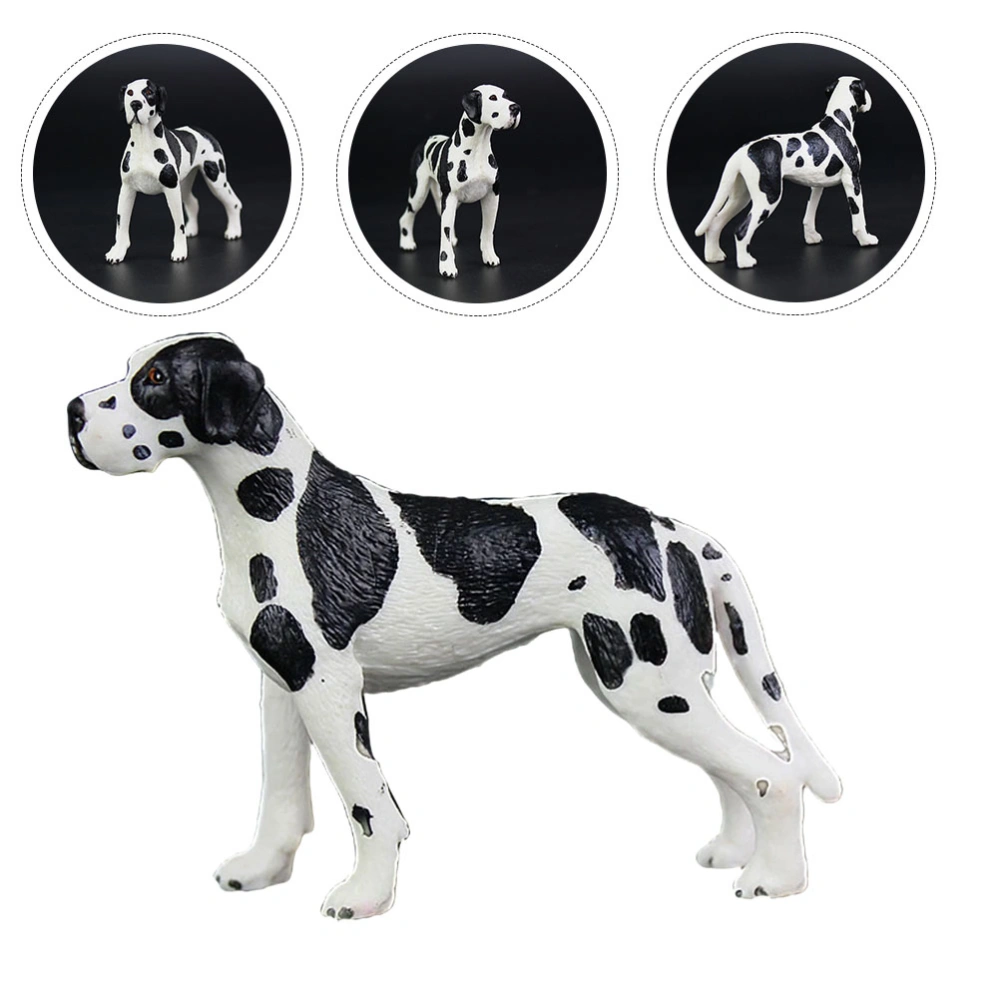 2Pcs Education Dog Model Spotted Dog Decor Plastic Dog Figure Solid Spotted Dog Puppy Ornament for Kids